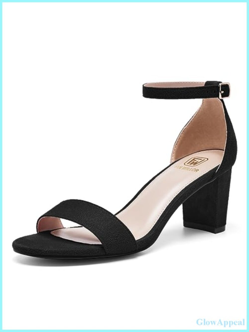 Women's Open Toe Low Chunky Heel Sandals Ankle Strap Buckle Dress Heels